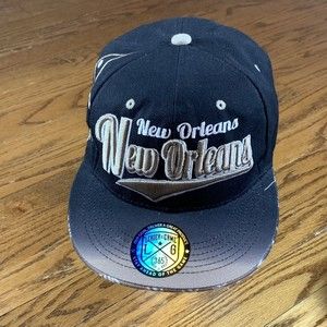 New Orleans Leader of the game Hat Snap Back Spell Out‎ Mens Black Adjustable